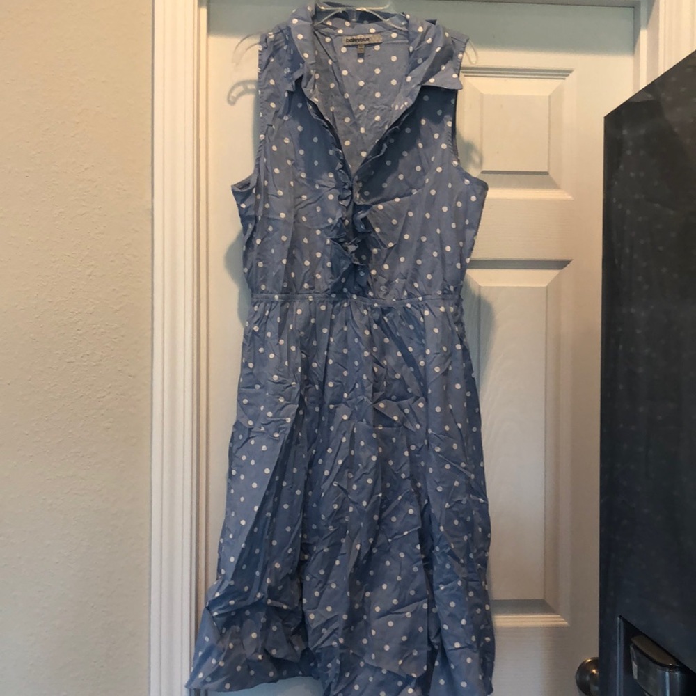 Bailey blue polka dot dress